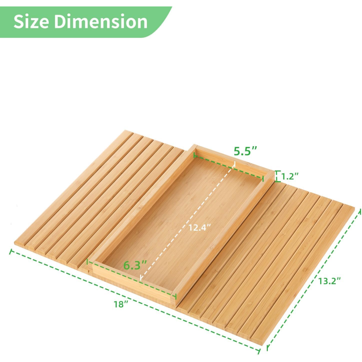 No Space for Drinks & Remote? Rectangle Bamboo Sofa Armrest Tray – Foldable Non-Slip Side Table for Snacks & Cups