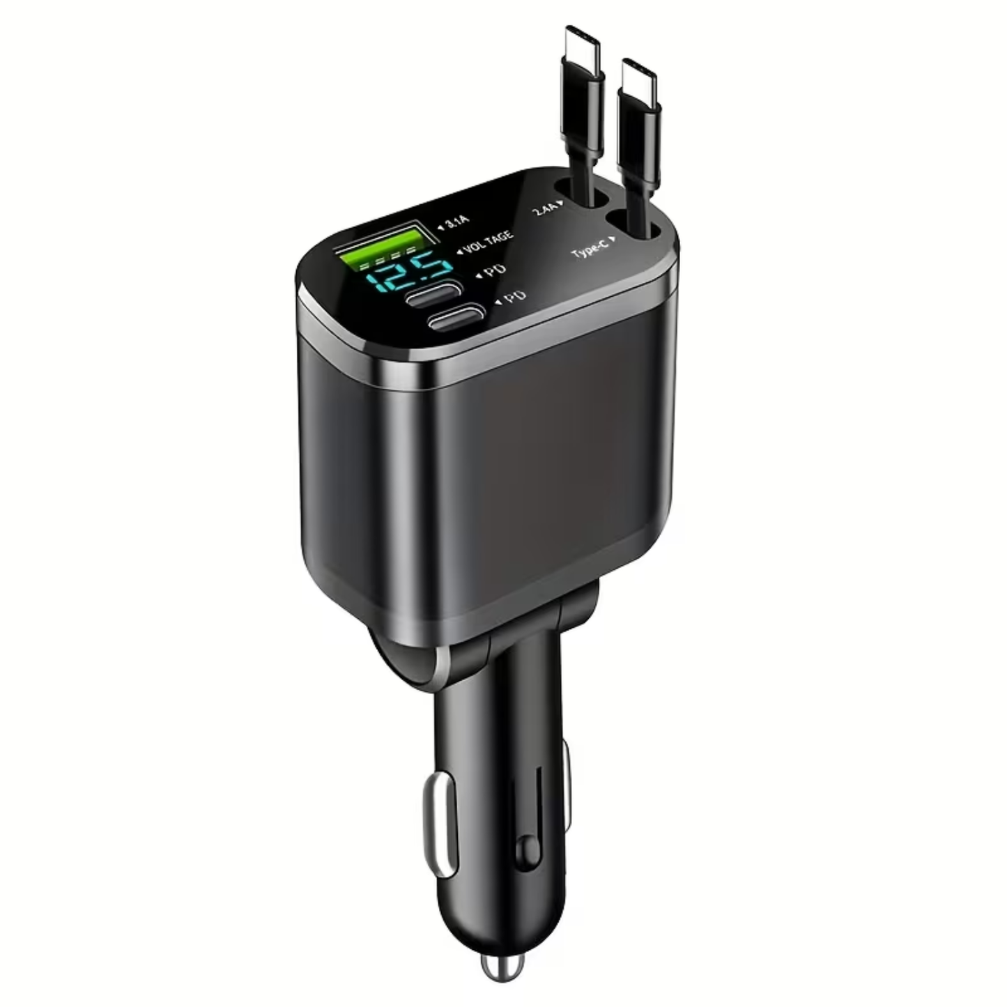 Low Battery on the Road? 120W 5-in-1 Ultra-Fast Car Charger – Charge Multi Devices Without Overheating