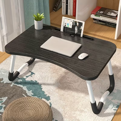 Struggling to Work or Eat in Bed? Foldable Anti-Tip Laptop Desk – Slim, Lightweight & Space-Saving Table