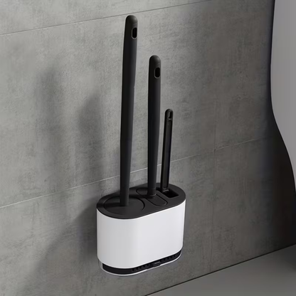 Struggling with Dirty Toilets? 3 in 1 Silicone Toilet Brush Set – Space Saving No-Slip Grip for Deep Cleaning