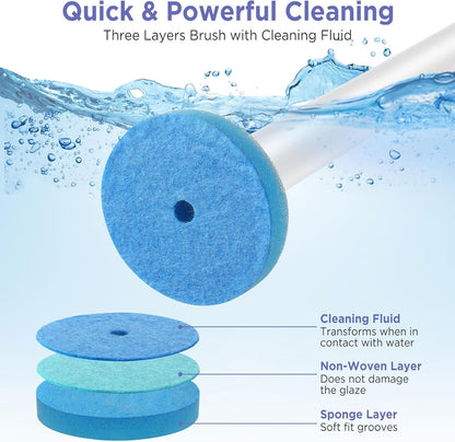 Aromatherapy Disposable Toilet Brush Set – Hygienic Cleaning with Scented Refills, Built-in Cleaning Fluid, and Automatic Open & Close Holder