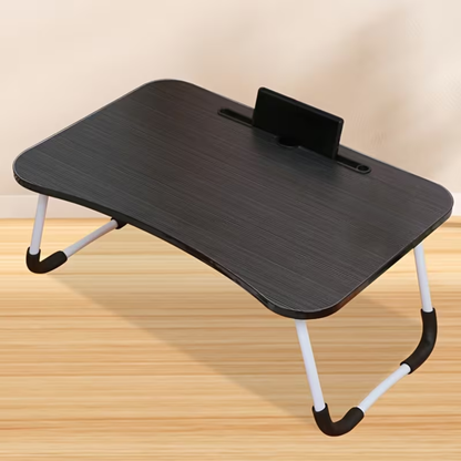 Struggling to Work or Eat in Bed? Foldable Anti-Tip Laptop Desk – Slim, Lightweight & Space-Saving Table