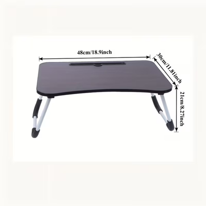 Struggling to Work or Eat in Bed? Foldable Anti-Tip Laptop Desk – Slim, Lightweight & Space-Saving Table