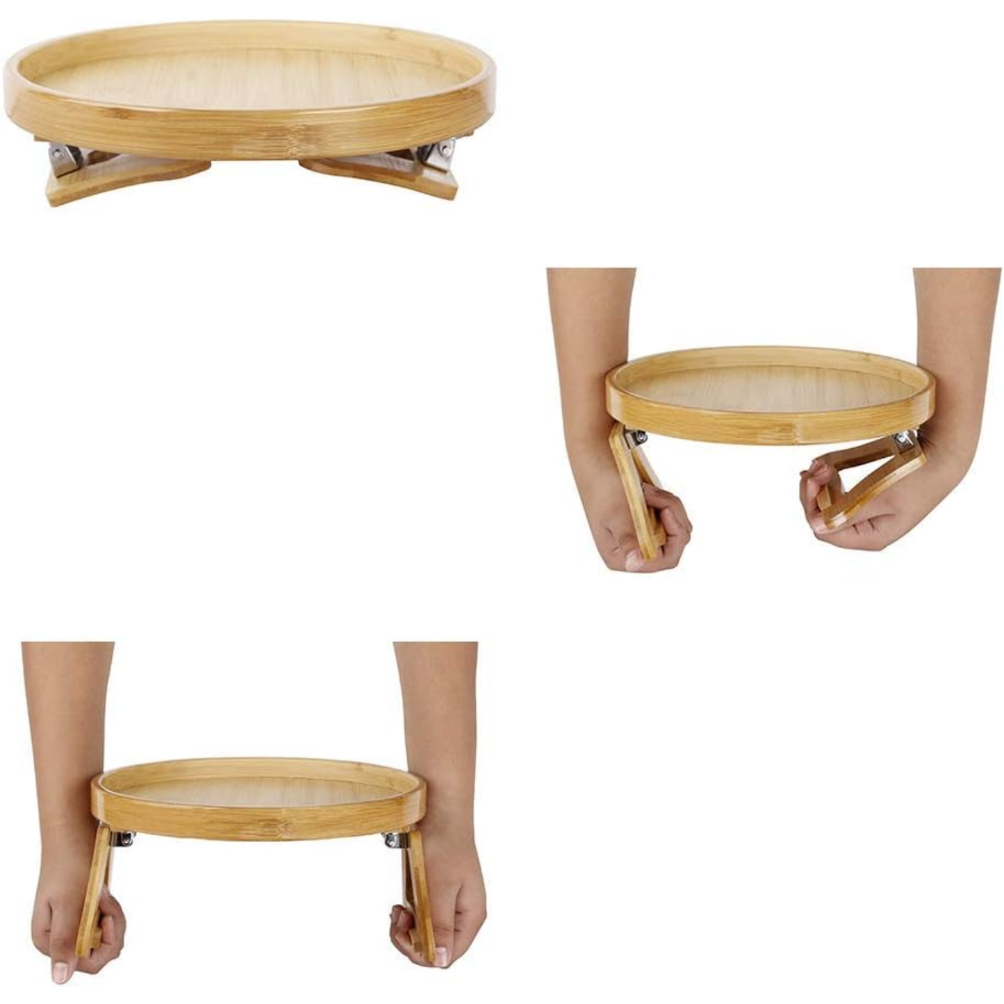No Space for Drinks or Remote? Bamboo Clip-On Sofa Armrest Table – Stable Side Tray for Phone & Snacks