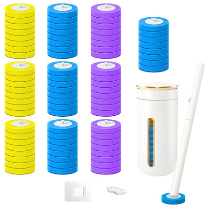Aromatherapy Disposable Toilet Brush Set – Hygienic Cleaning with Scented Refills, Built-in Cleaning Fluid, and Automatic Open & Close Holder