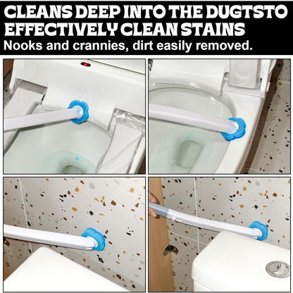 Disposable Toilet Brush Set with Replacement Heads For Hygienic Bathroom Cleaning