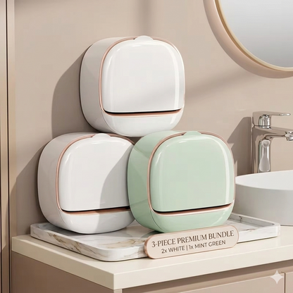 Soap Slipping in the Shower? No-Drill Adhesive Soap Holder – Strong Suction, Damage-Free Wall Mount