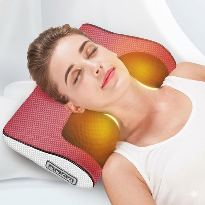 Electric Massage Pillow Vibrator – Heated Neck & Back Massager for Pain Relief