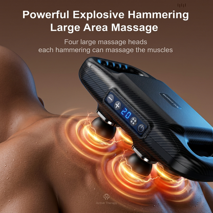Portable Deep Tissue Massage Gun – 20 Intensities & 6 Modes for Full Body Muscle Recovery & Pain Relief