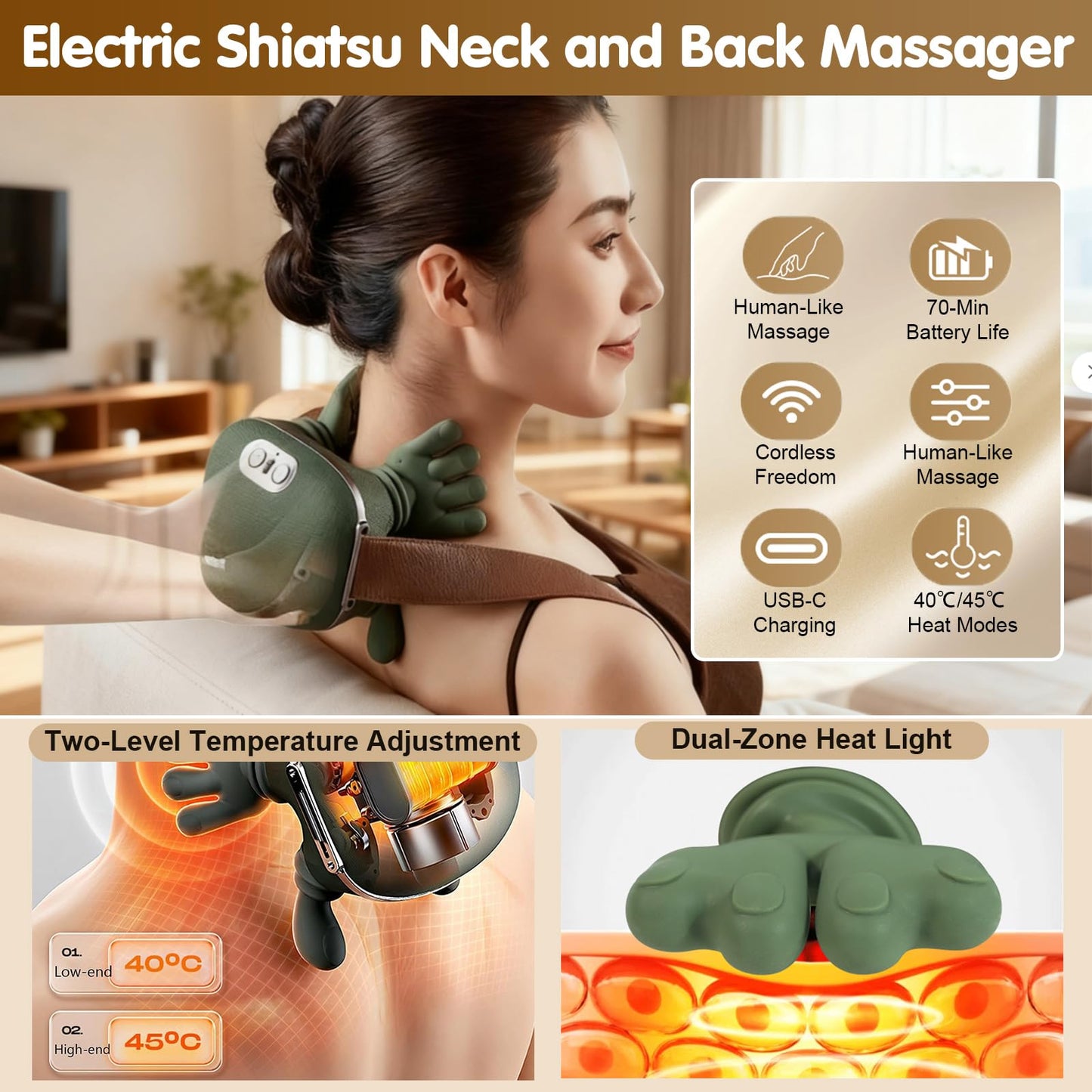 Shoulder & Neck Massager –  Shoulder & Upper Back Pain Relief