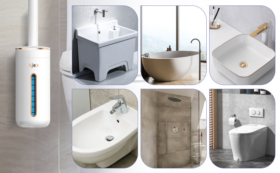 Aromatherapy Disposable Toilet Brush Set – Hygienic Cleaning with Scented Refills, Built-in Cleaning Fluid, and Automatic Open & Close Holder